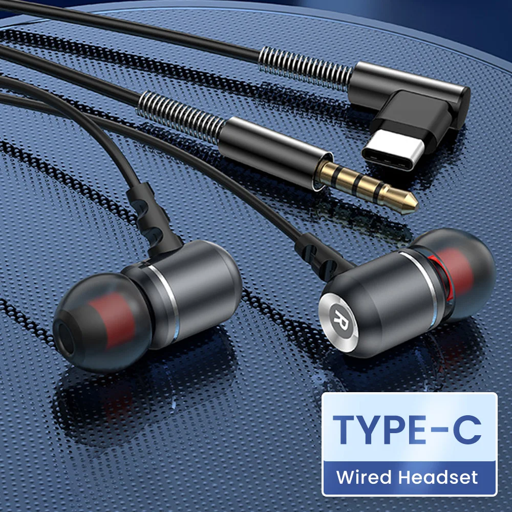 3.5MM Wired Earphones DAC Type C Headphone Wire Control Hifi Sport Game Eapbuds Waterproof Handfree Headset with Mic for Samsung image 6