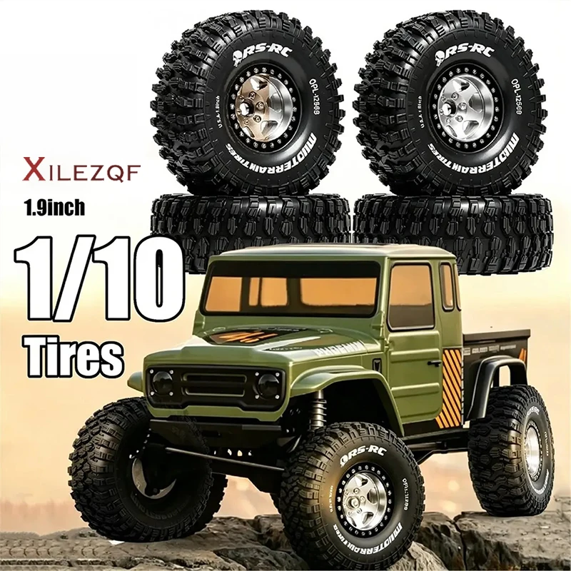 4pcs 115mm 1/10 RC Climb Truck Tires Tyre Wheel for 1/10 Climbing Car VP Phoenix VS4-10 WLtoys SCX10 RC Car Metal Upgrade Parts