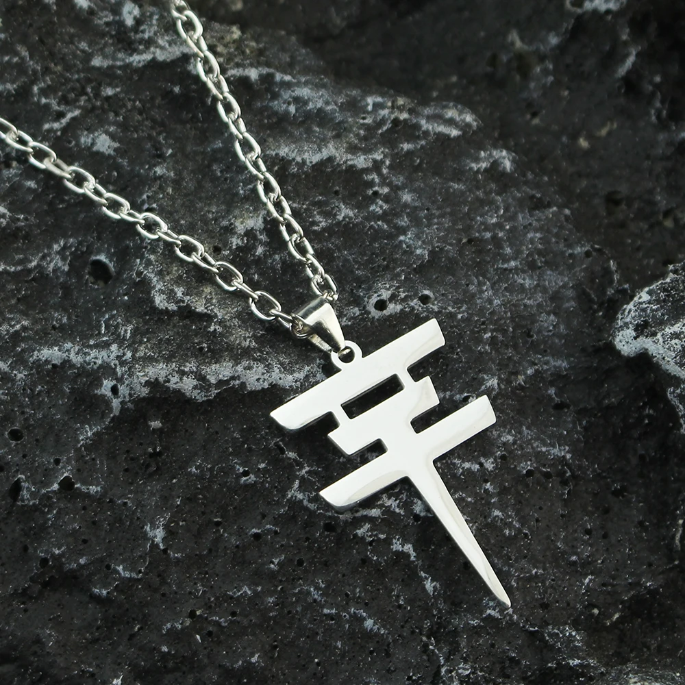 New Tokio Hotel Women Necklace Stainless Steel Band Symbol Pendant Alternative Rock Fan Collar Accessory Fashion Chain