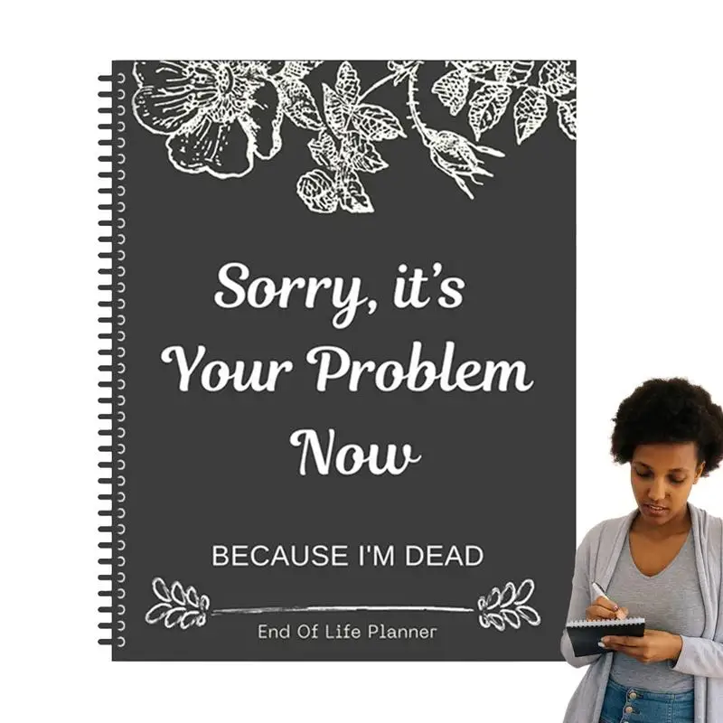 End Of Life Planner Organizer What Book My Final Wishes Funny Workbook Guided Arrangements Organizer For Possessions Business