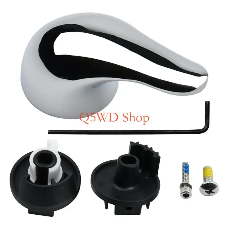 Q5WD Corrosions Resistant Mattes Black Shower Handle for Bathroom Fixture Replacement