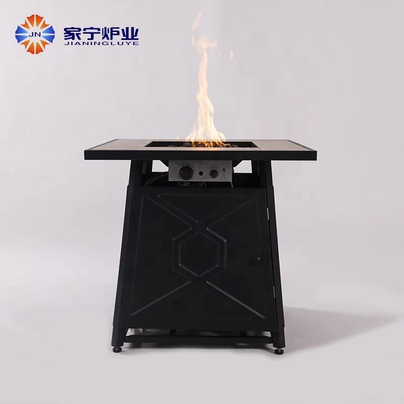 2024 Outdoor Propane Fire Pit Table With Wheels For Easy Movement