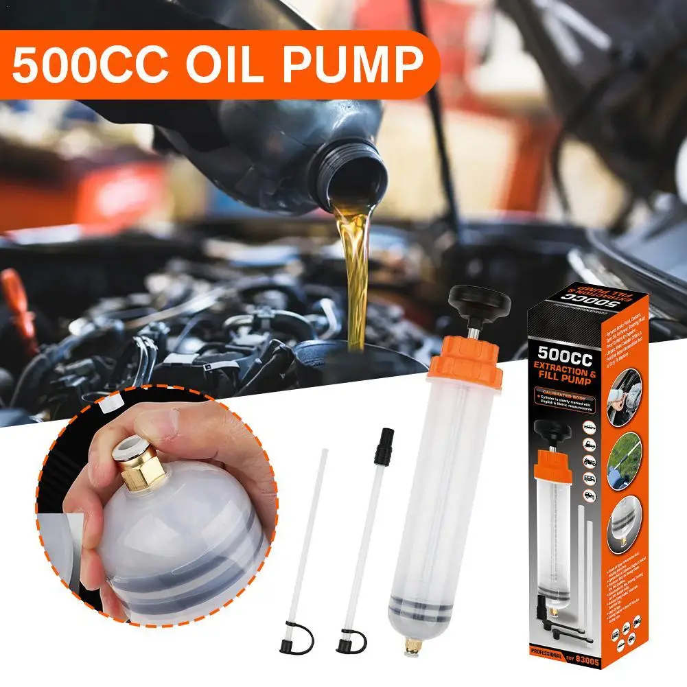 

500CC Car Oil Fluid Extractor Manual Efficient Vacuum Translucent Pump Oil Suction Oil Transfer Change Pump Auto Special