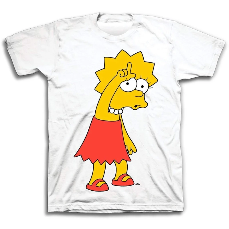 Summer The Simpsons Mens Simpson Classic Homer Bart Lisa Simpsons Loser Graphic T-Shirt Retro Breathable Casual Short Sleeve Tee