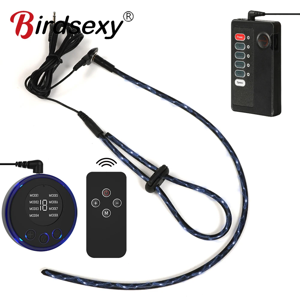 تحفيز كهربائي موسع الإحليل صدمة الحصان العين قضيب سيليكون لعبة استثارة القضيب رجل الاستمناء مجموعة تأخير القذف Sm اللعب