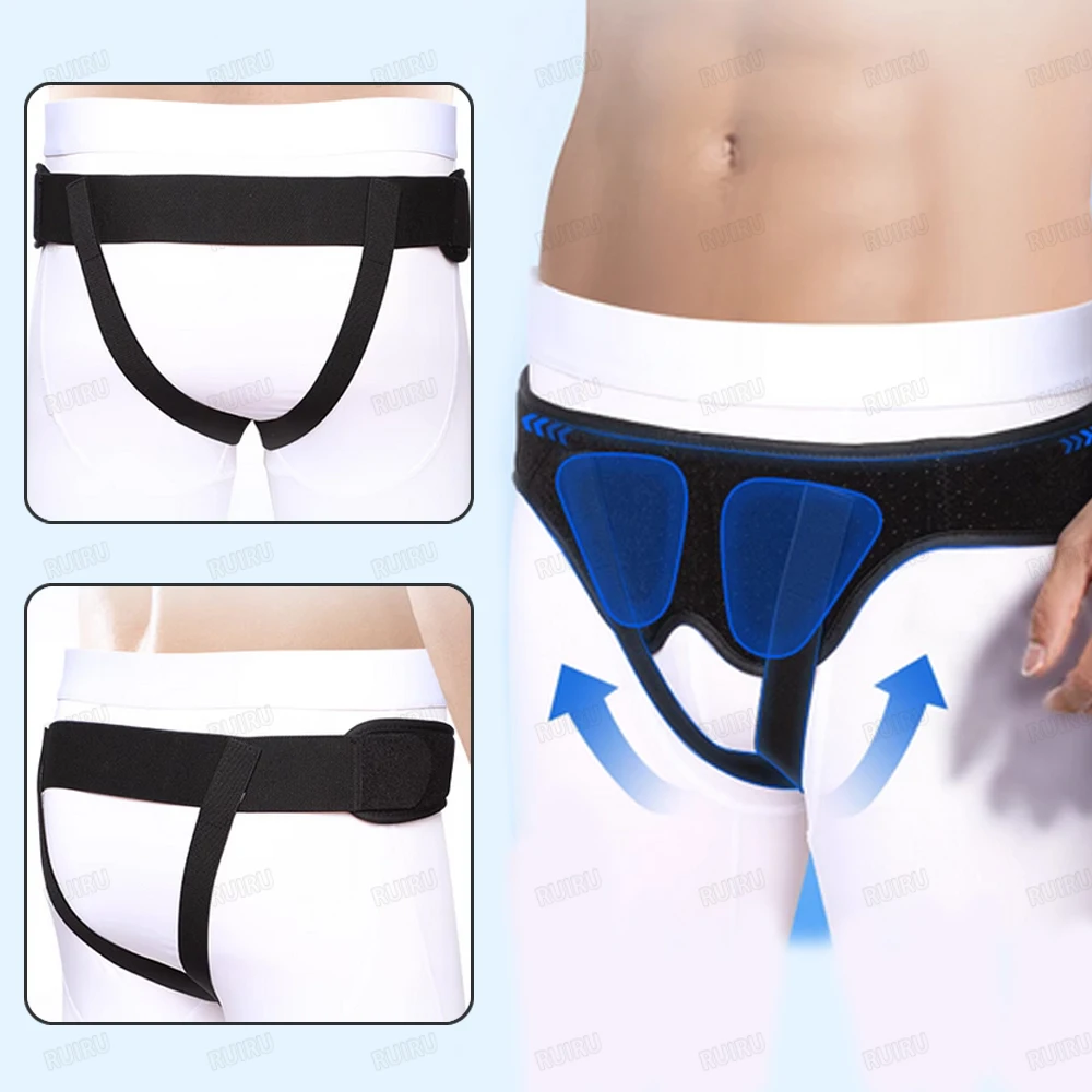5 Sizes Hernia Belt Truss for Inguinal or Sports Hernia Support Brace Pain Relief Recovery Strap with Removable Compression Pads