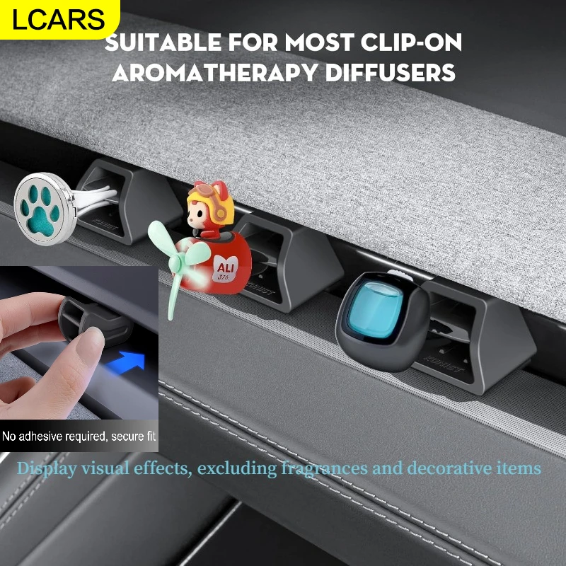 Lcars Is Suitable for Tesla Cars Model3/Y Air Conditioning Vent Aroma Diffuser Clip Silicone Conversion Clip Vent Accessories