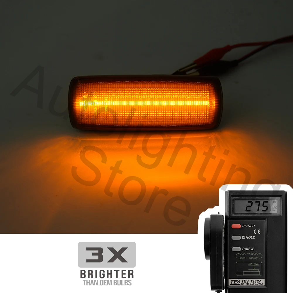 2PCS smoke design front bumper turn signal light side marker light For Nissan 180SX JDM Spec 1989-1998 indicator light