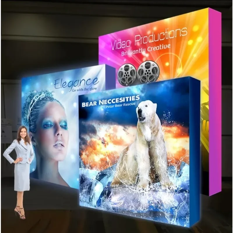 DD 100x200cm LED  Light Box custom logo Indoor Outdoor  Advertising Banner Stand Trade Show Backdrop Street Poster Display - Image 6