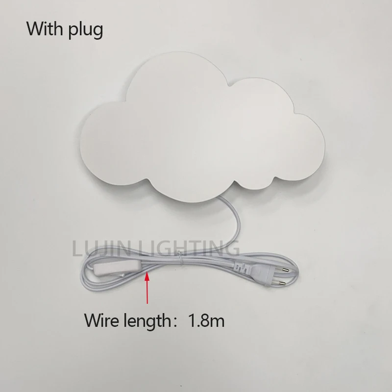 LED سحابة الجدار مصباح مع المكونات غرفة الطفل غرفة نوم السرير المعيشة غرفة الطعام العلية الإبداعية الدافئة الديكور الجدار الخفيفة AC110V-230V #5