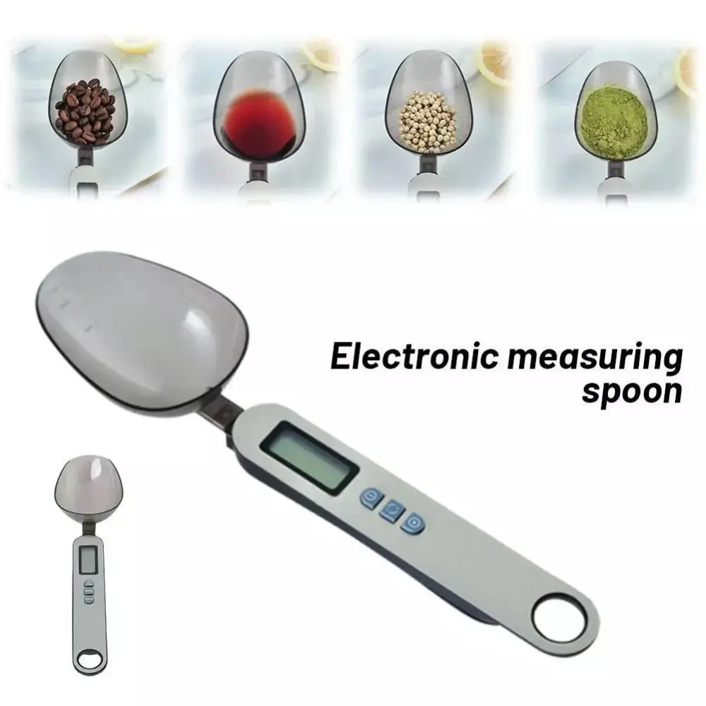 

High Accuracy Food Measuring Scoop Scale Unit Switching with Led Display Kitchen Measuring Scoop USB Charging Removable