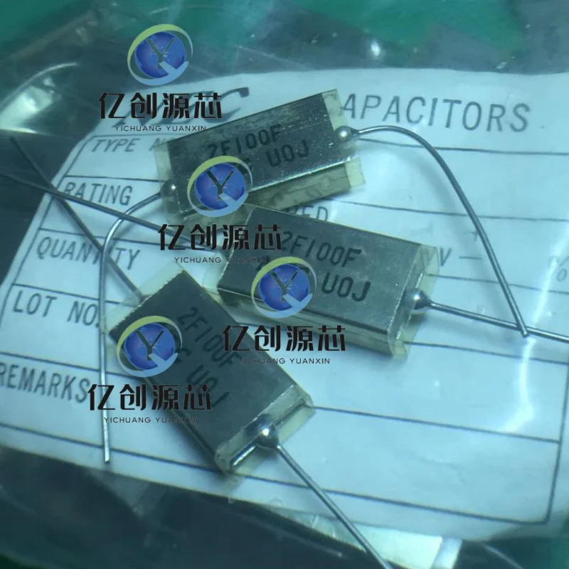 Novo revestimento de cobre japonês antigo 10pf 500v capacitor axial de mica impregnada de óleo de prata de alta precisão 22*12*5mm