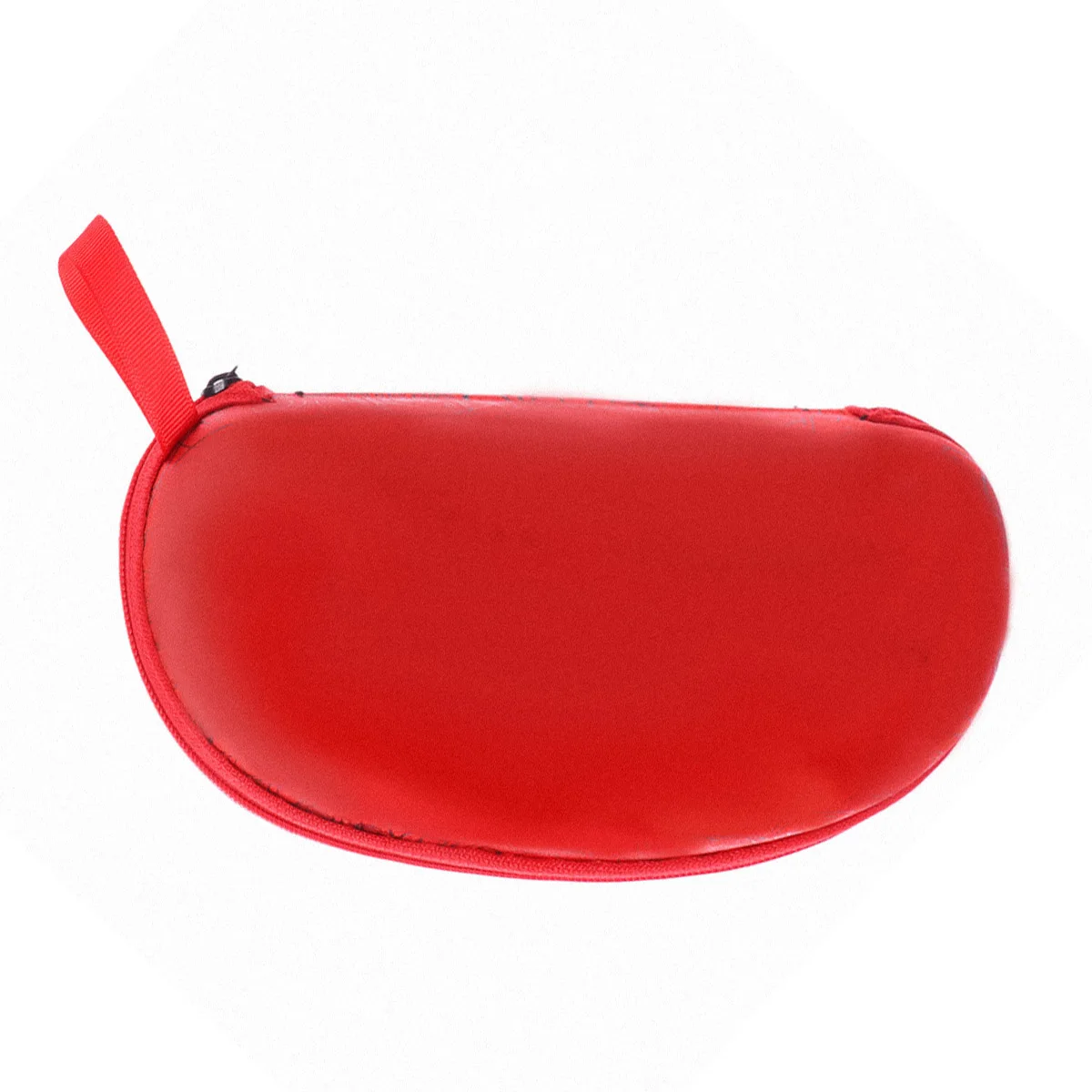 

Коробка для очков, универсальная молния, портативный футляр для очков в форме арахиса для взрослых, красная защитная подкладка, очки