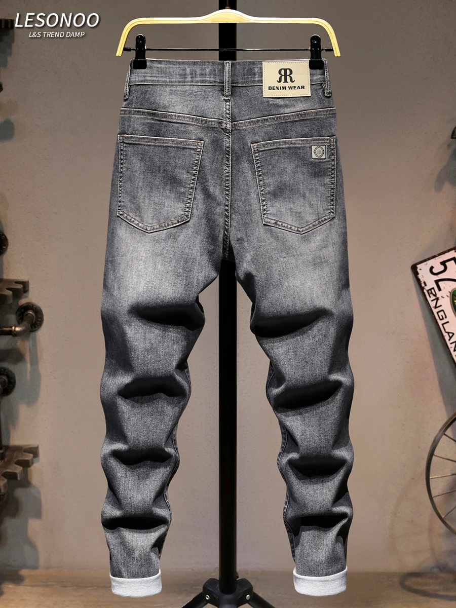 

Мужские джинсы Slim Fit: модные, эластичные, повседневные, с вышивкой, молодежные, трендовые, укороченные (до щиколотки), дышащие, летние