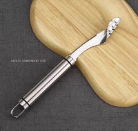 Stainless Steel Bitter Melon Chili Pepper Core Remover Practical Knife Easy Clean Vegetable Slicer Kitchen Use