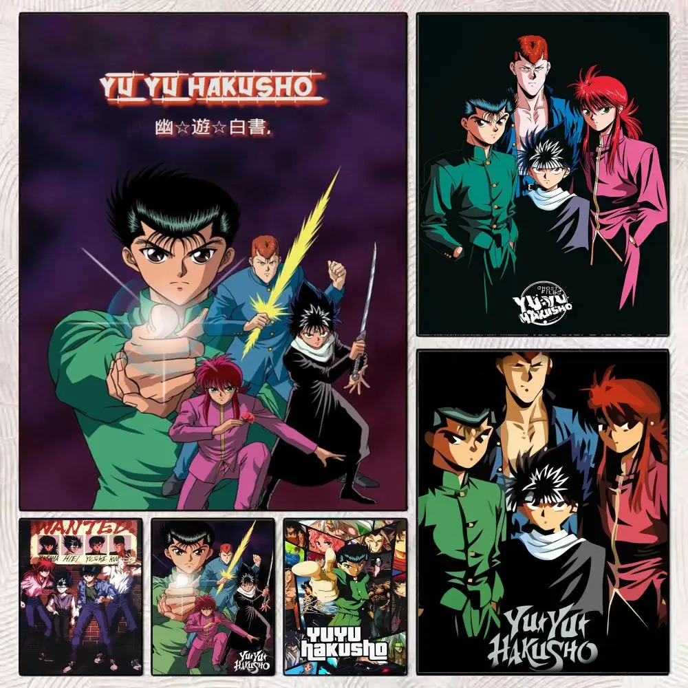 ملصق أنيمي YuYu H-Hakusho ملصق مثالي ذاتي اللصق جدار فني مصمم لمساحات تناول الطعام في المكتب المنزلي