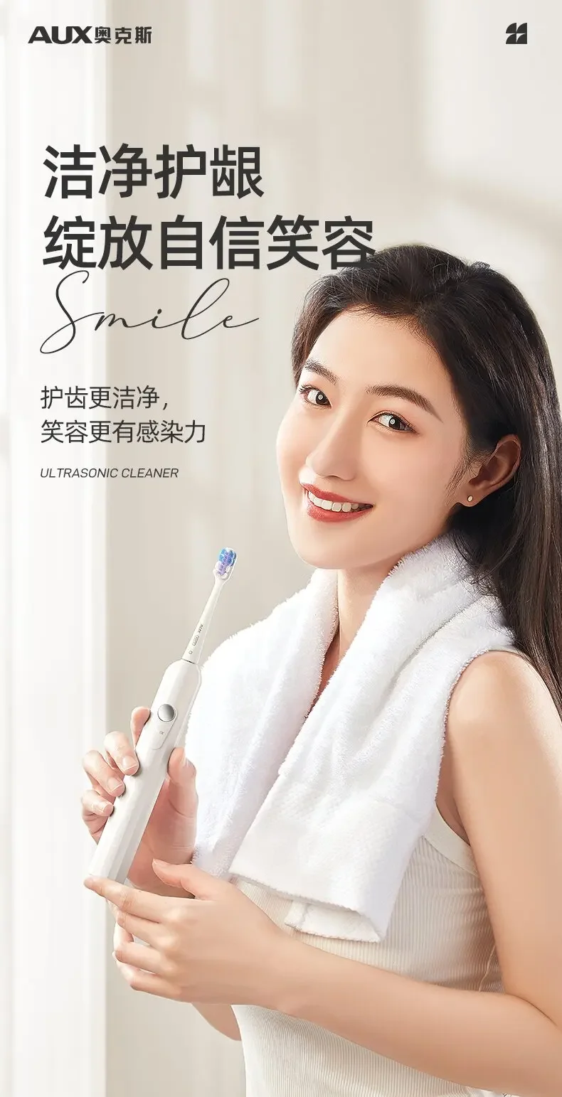 USB/110V/220V Authentic Electric Toothbrush for Adults, Fully Automatic Smart Sonic with Soft Bristles, Unisex Couple Set