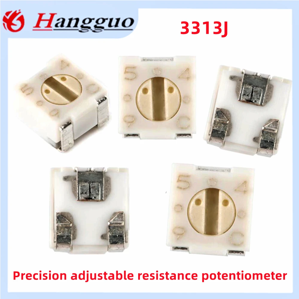 5PCS 3313J 3mm precision adjustable resistance Potentiometer 10 20 50 100 200 500 Ohm1K 2K 5K 10K 20K 50K 100K 200K 500K 1M 2M