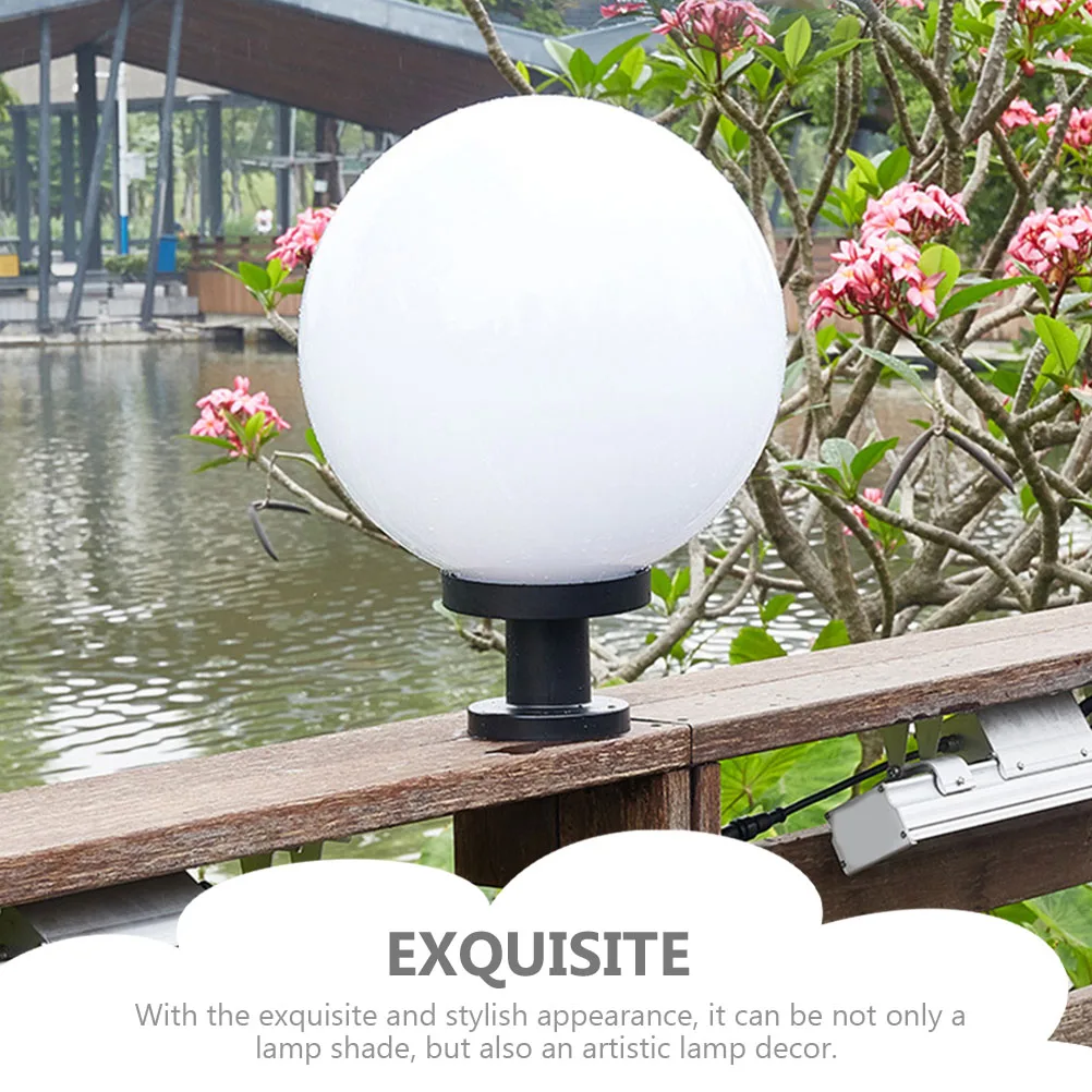 

Waterproof Wall Lamp Cover Acrylic White Round Light Fixtures Globe Lampshade Replacement Ball Outdoor