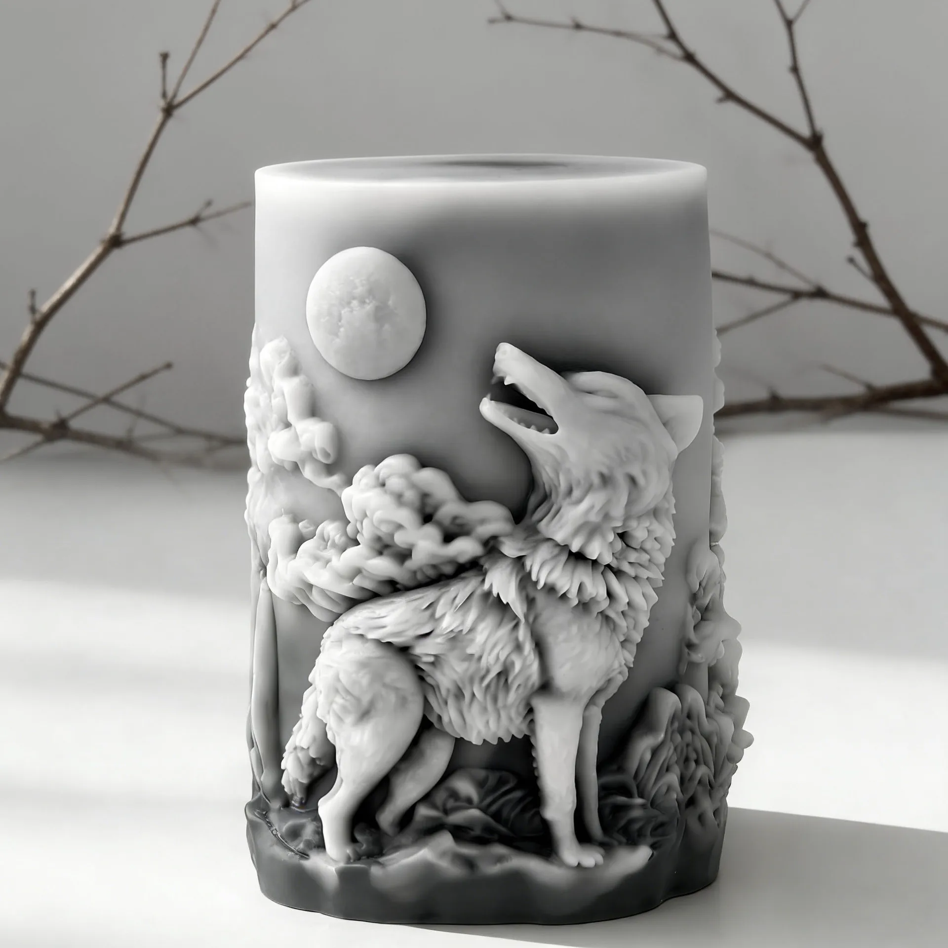 

Wolf Head Candle Mold Non-Stick Relief Candle Mold Scented Candle Silicone Mold Flexible For Diy Crafts Gifts Handmade Candles