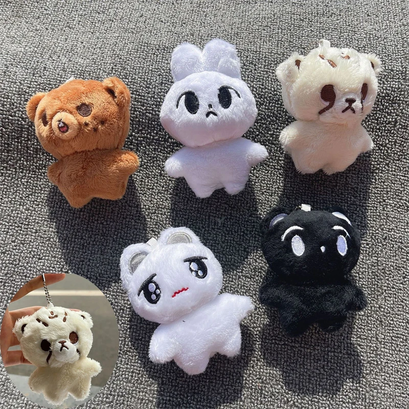 

Kpop Cartoon Cheetah Lee Doyoung Mark Same Plush Keyrings Q Styles Mini Gomdo Lee Taeyong Keychains Key Rings Bag Pendants