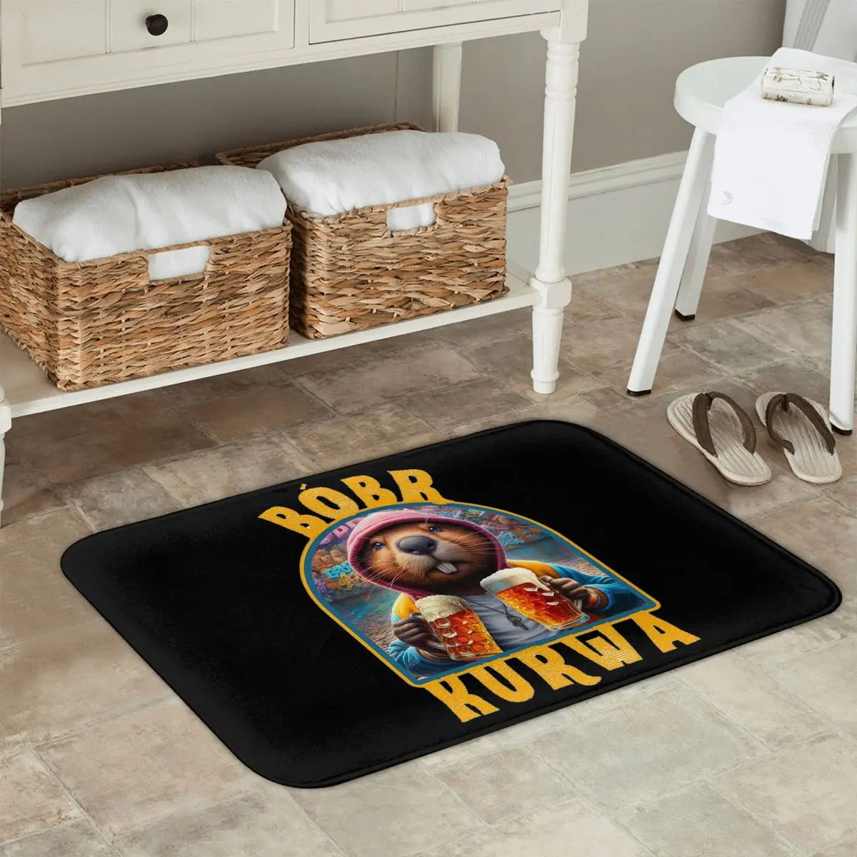 Bober Bbr Beaver Anti-slip Doormat Floor Mat Water oil proof Carpet Rug for Kitchen Entrance  Bathroom Living room Footpad Mats