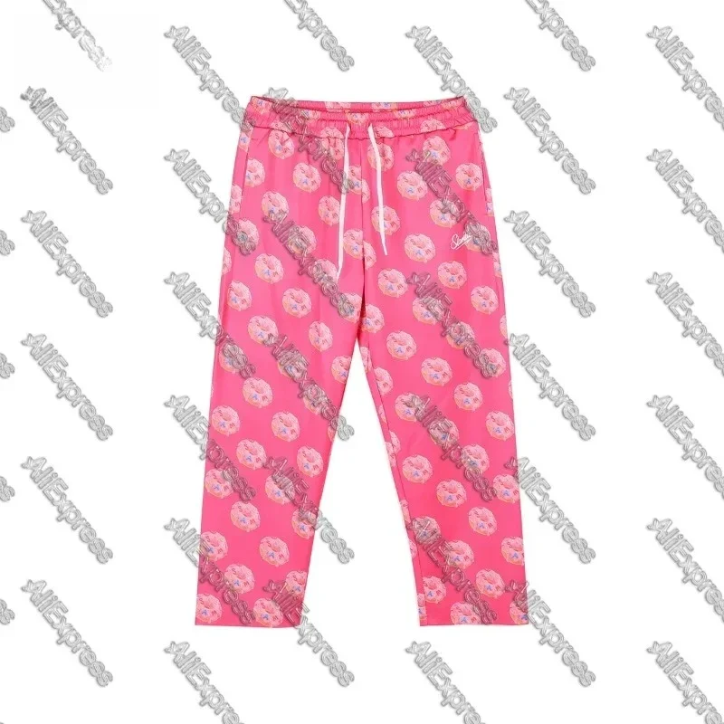 Pantalones de pijama deportivos de alta elasticidad para hombre y mujer, rectos americanos, informales, de baloncesto, holgados, con estampado completo, novedad de 2025