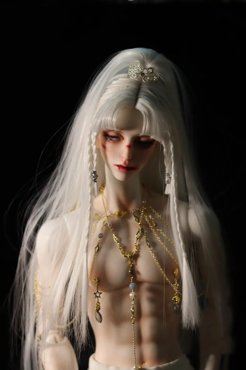 

1/4 1/3 Scale BJD Wigs Ancient Costume Hanfu Vintage Long Hair Samurai Wig For MSD SD13 SSDF ID72 Uncle Doll Accessories A1393