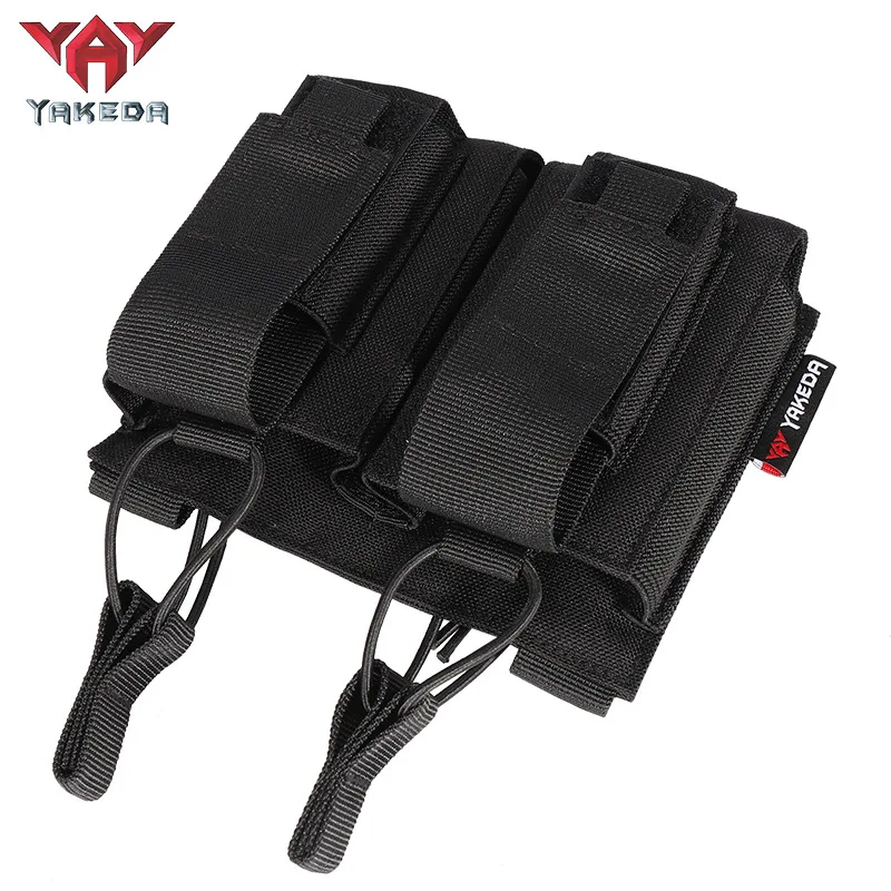 

YAKEDA Tactical Double Magazine Pouch 1000D Ammo Holder Molle System Bullet Carrier for Outdoor Hunting Shooting Airsoft Gear