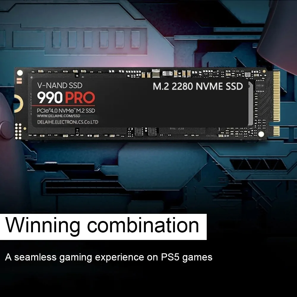 990PRO ดั้งเดิม2280 PCIe Gen 4.0x4 SSD WD_BLACK 500GB 1TB 2TB M.2 NVMe โซลิดสเตตไดรฟ์สำหรับคีย์บอร์ดเกมแล็ปท็อป PS5