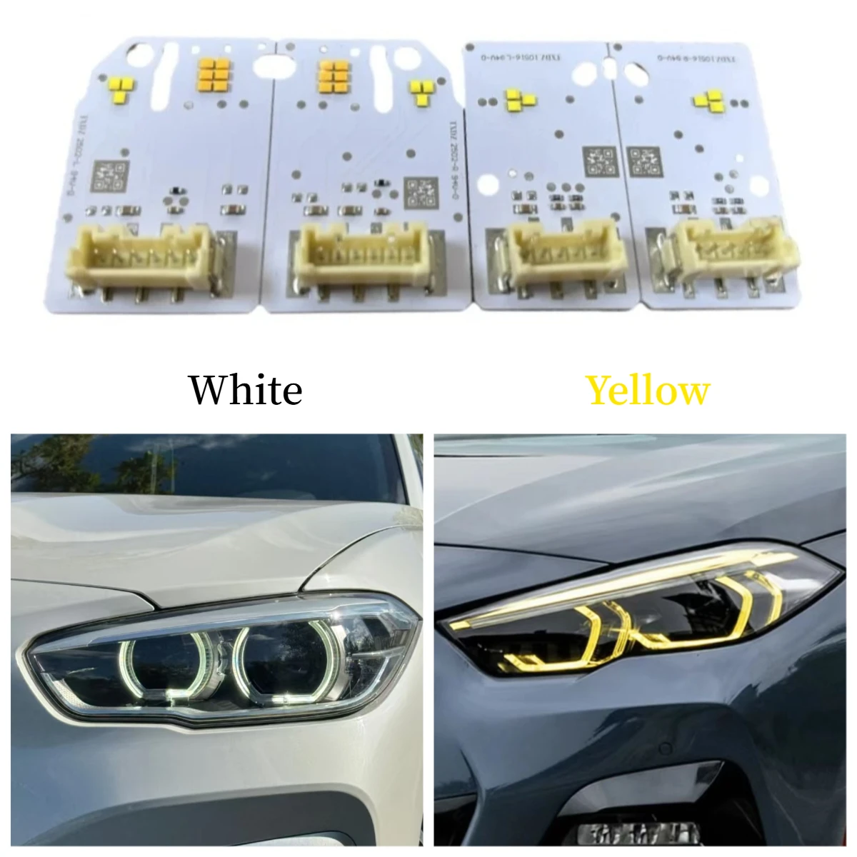 

For 2019-2023 BMW 1 Series F40 2 Series F44 LED Headlight White & Yellow DRL Turn Signal Boards Chips LED Daytime Running Light