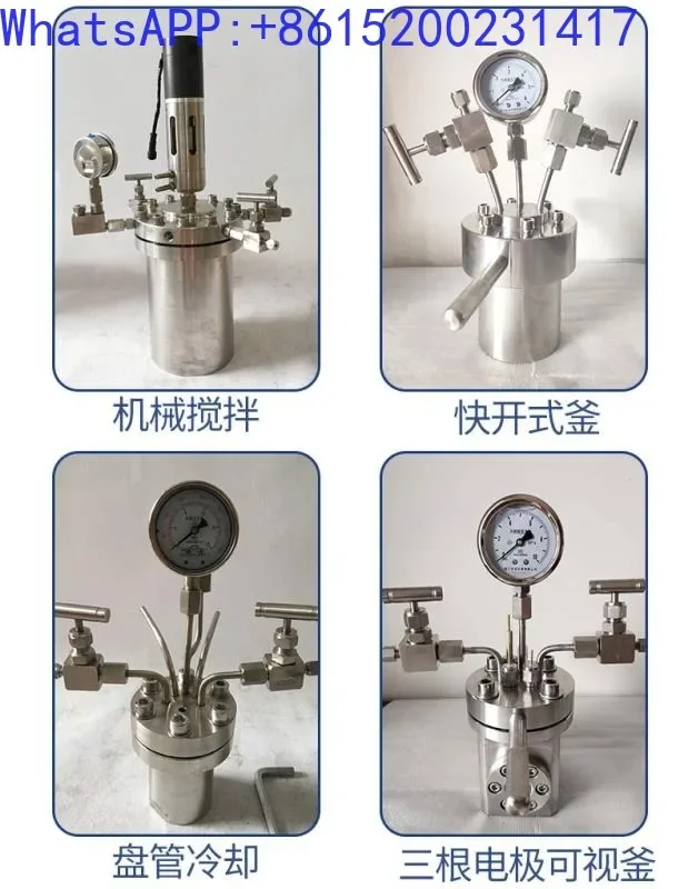 Flange type magnetic stirring high-temperature reaction kettle/digital temperature and pressure acid resistant valve kettle