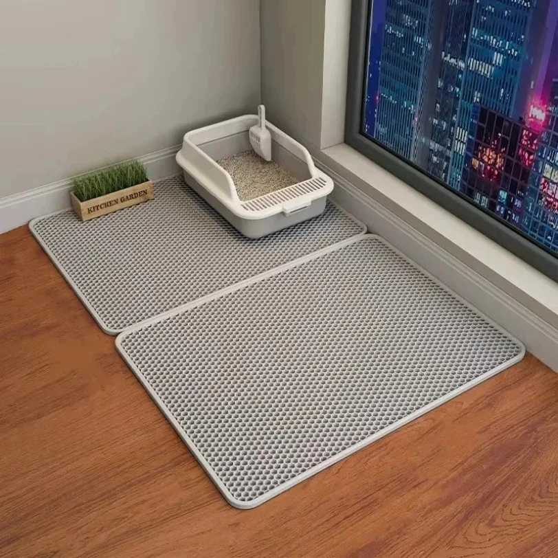 

Cat Litter Mat Double Layer Pet Litter Box Waterproof Pet Mat Non-slip Sand Cat Pad Washable Bed Mat Clean Pad Products