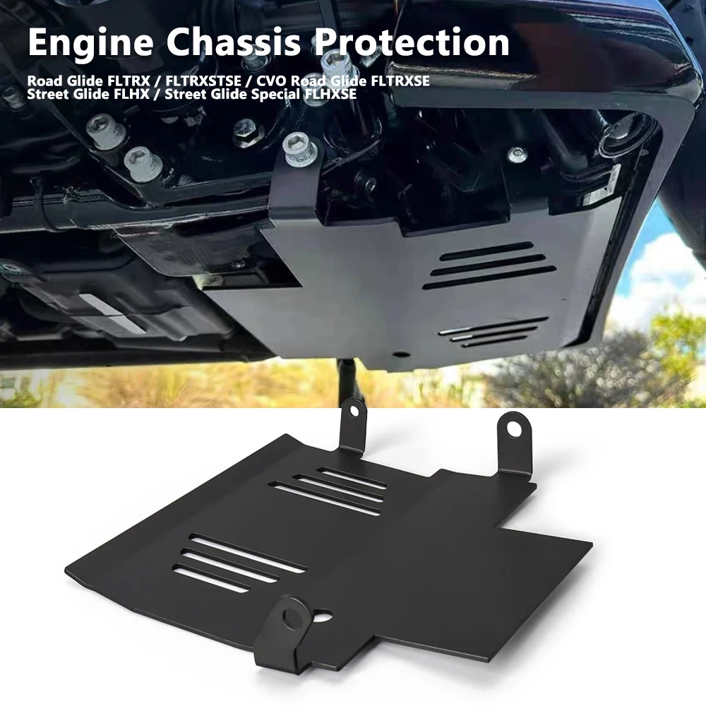 

Engine Base Chassis Guard Protection Skid Plate Lower New For CVO Road Glide FLTRXSTSE / Road Glide FLTRX / Street Glide FLH