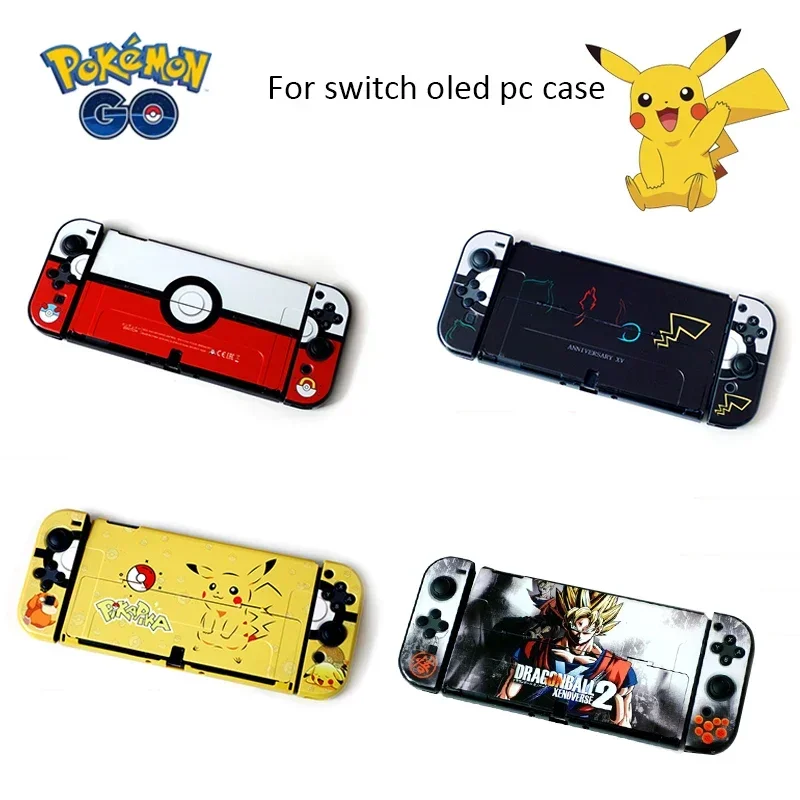 Funda protectora de Pokémon para Nintendo Switch, carcasa Oled de dibujos animados para consola de juegos de Anime, funda de Pc para Nintendo Switch, Pokeball Oled