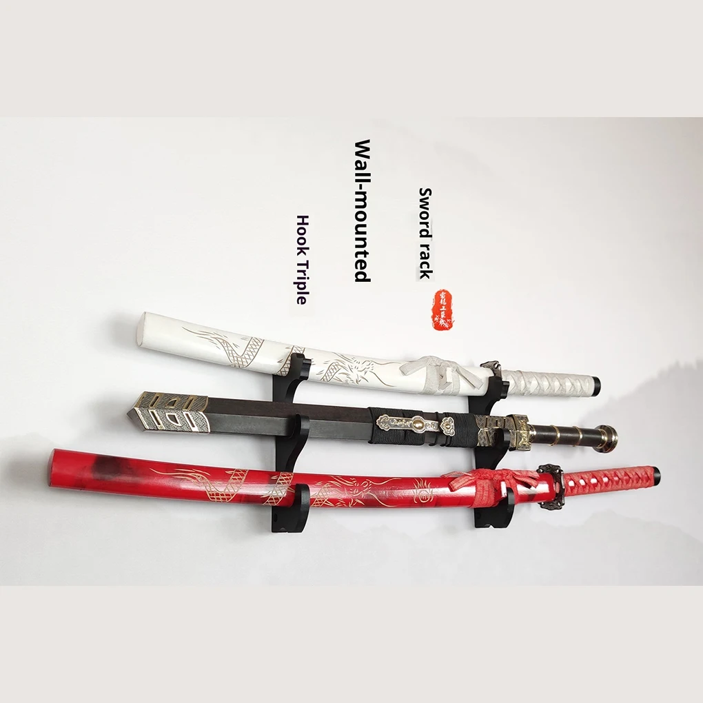 Soporte de espada samurái montado en la pared, soporte ajustable para espada Katana japonesa, soporte para cuchillos, soportes de exhibición para espada, decoración del hogar