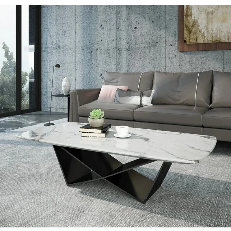 

Журнальный столик в скандинавском стиле, простой чайный столик для гостиной, современный прямоугольный журнальный столик из мрамора