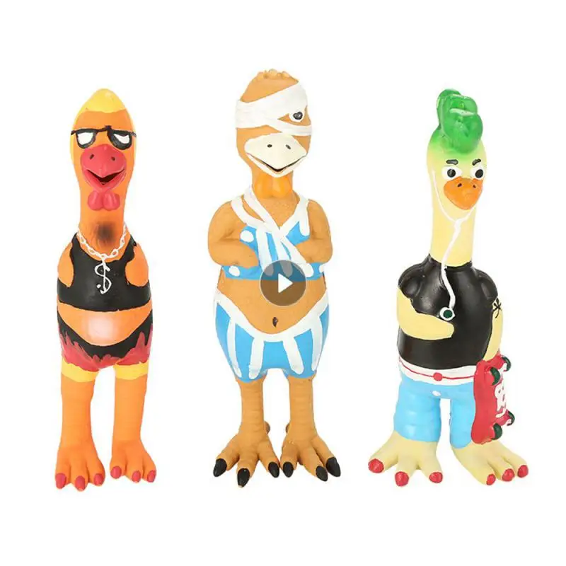 Natural Latex Toys With A Miserable Crowing Chicken Shape And A Unique Pet Design Interest In Pet Play Playing With Pets For Fun