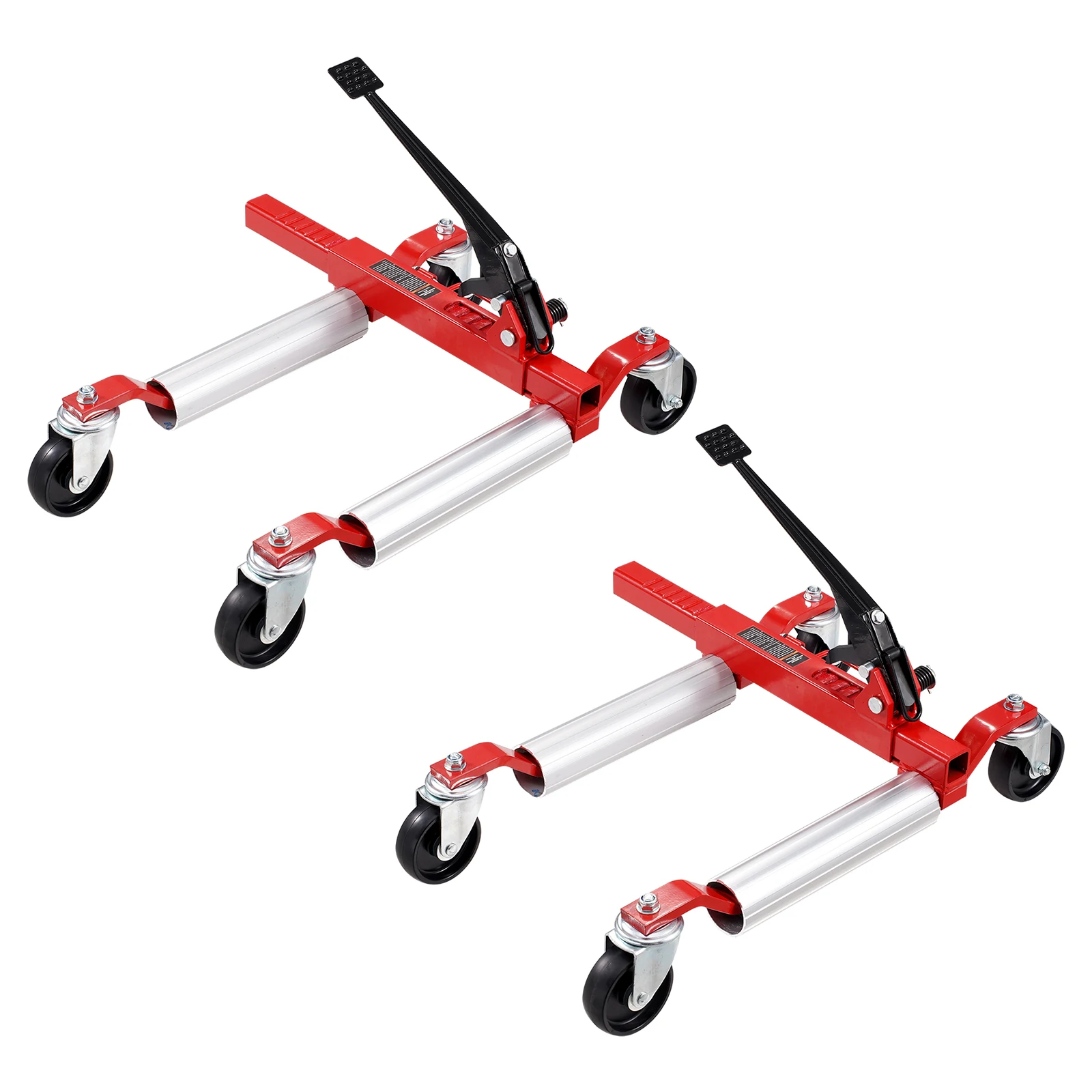 SucceBuy Wheel Dolly Heavy Duty Voertuig Positionering Ratelband Jack Max. Capaciteit 1500 Lbs Auto Dolly voor Auto Auto Reparatie Bewegend - afbeelding 2