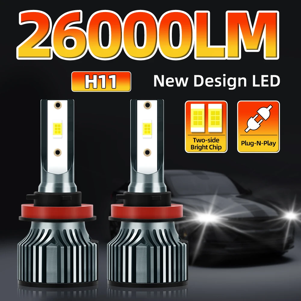 

120W 26000LM H7 H4 H1 H8 H11 Светодиодный Lights 9005 9006 Автомобильные фары H13 светодиодный автомобильная лампа 6500K 12V Turbo супер мощные фары