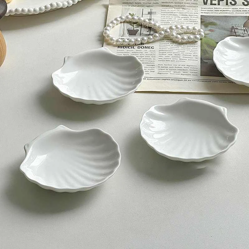 Mini Ceramic Seasoning Plate Candy Dried Fruit Saucer Hotel Western Sauce Plates Solid Color Dipping Plate 10cm