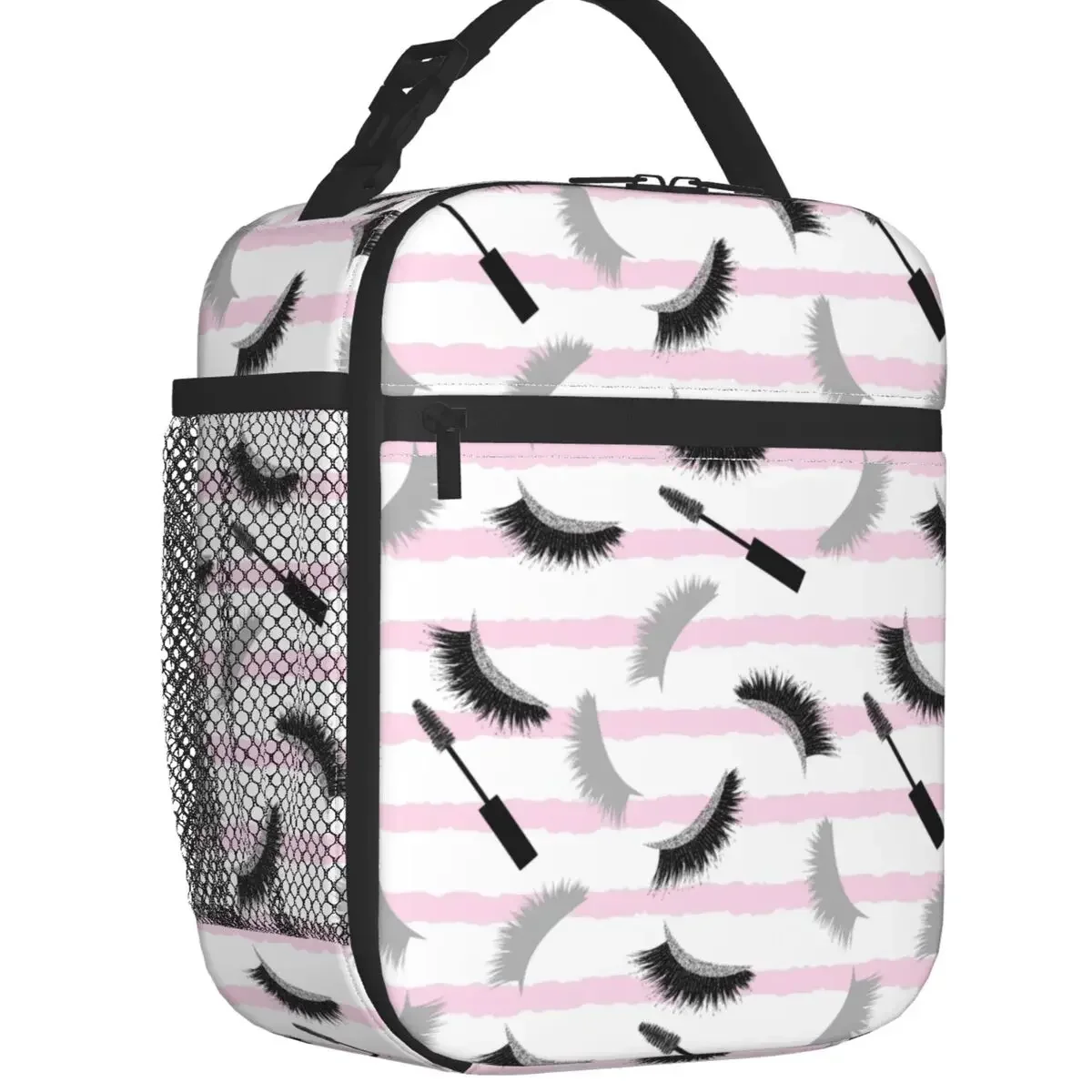 

Custom Eyelash Lashes Lunch Bag Women Warm Cooler Insulated Lunch Boxes for Children School