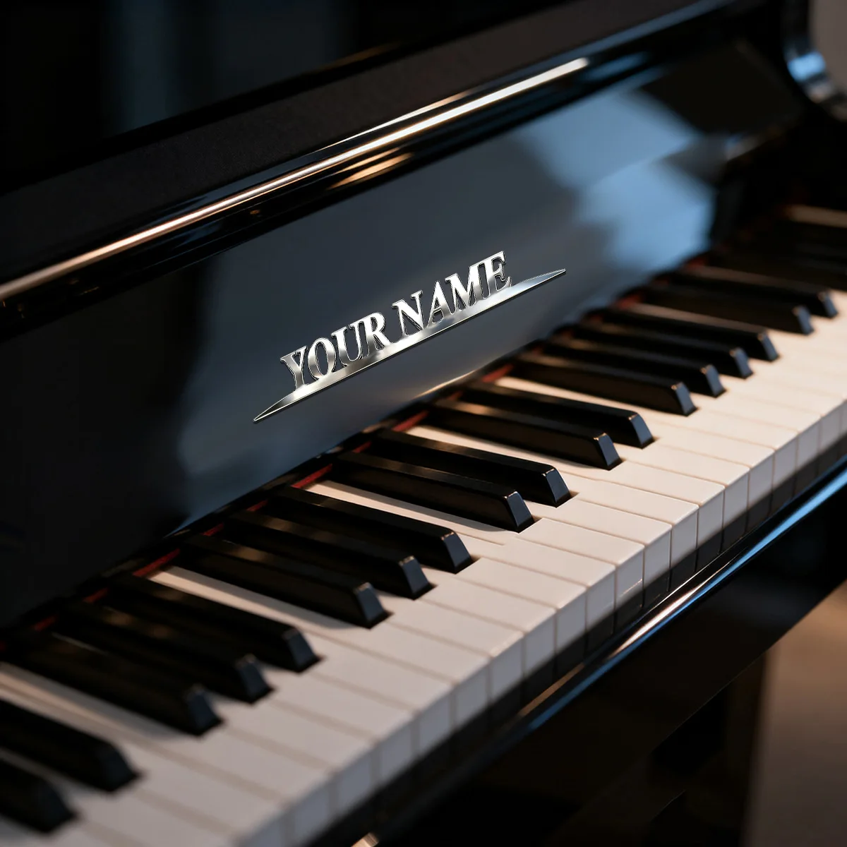 Metal Trendy YOUR NAME Stickers Custom Logo Applicable to Car Trunk, Fender and Rear Bumper, DIY Accessories Personalized Badge