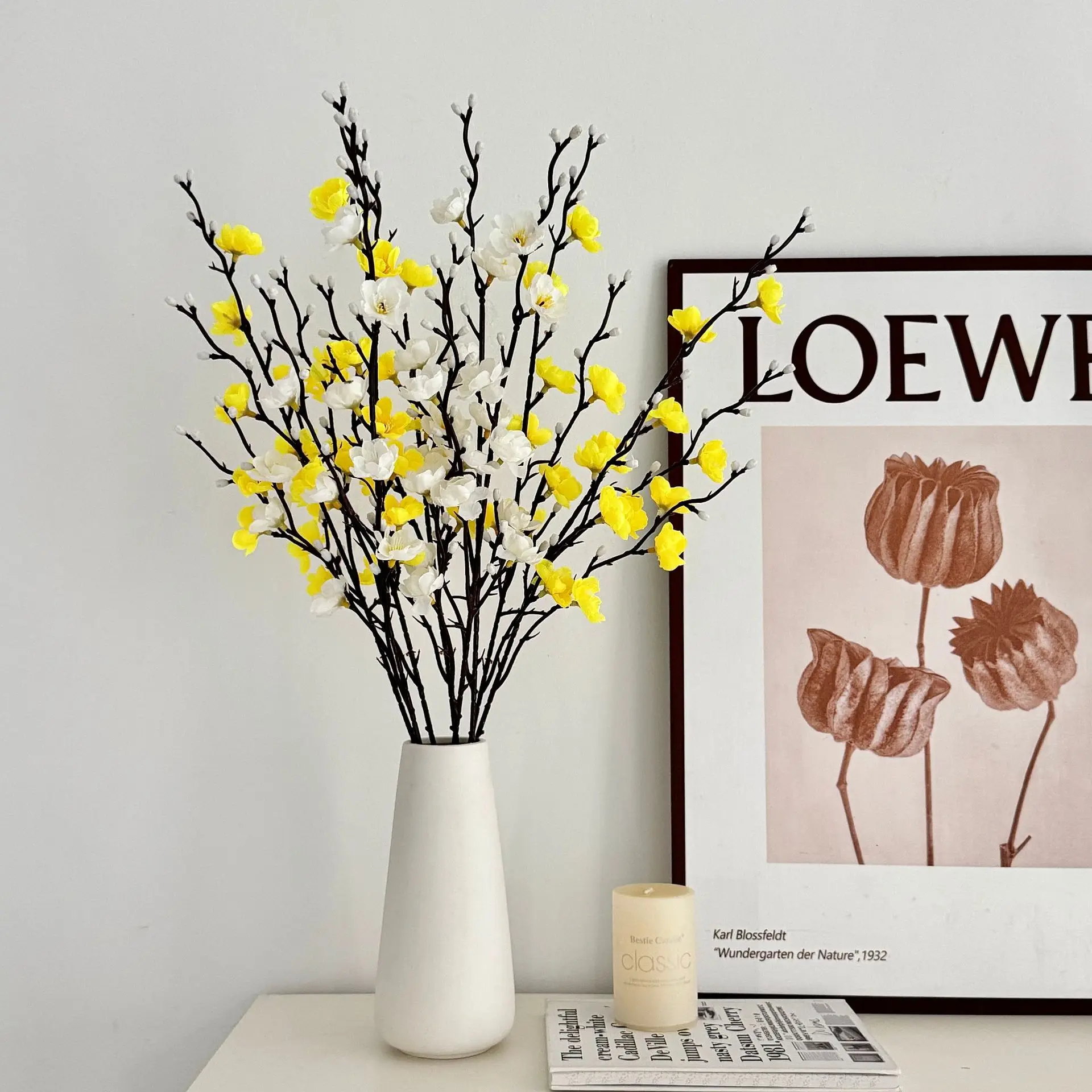 

55CM plum blossom mini wintersweet fake flowers 10 pieces artificial flowers Chinese style home decoration wedding arrangement