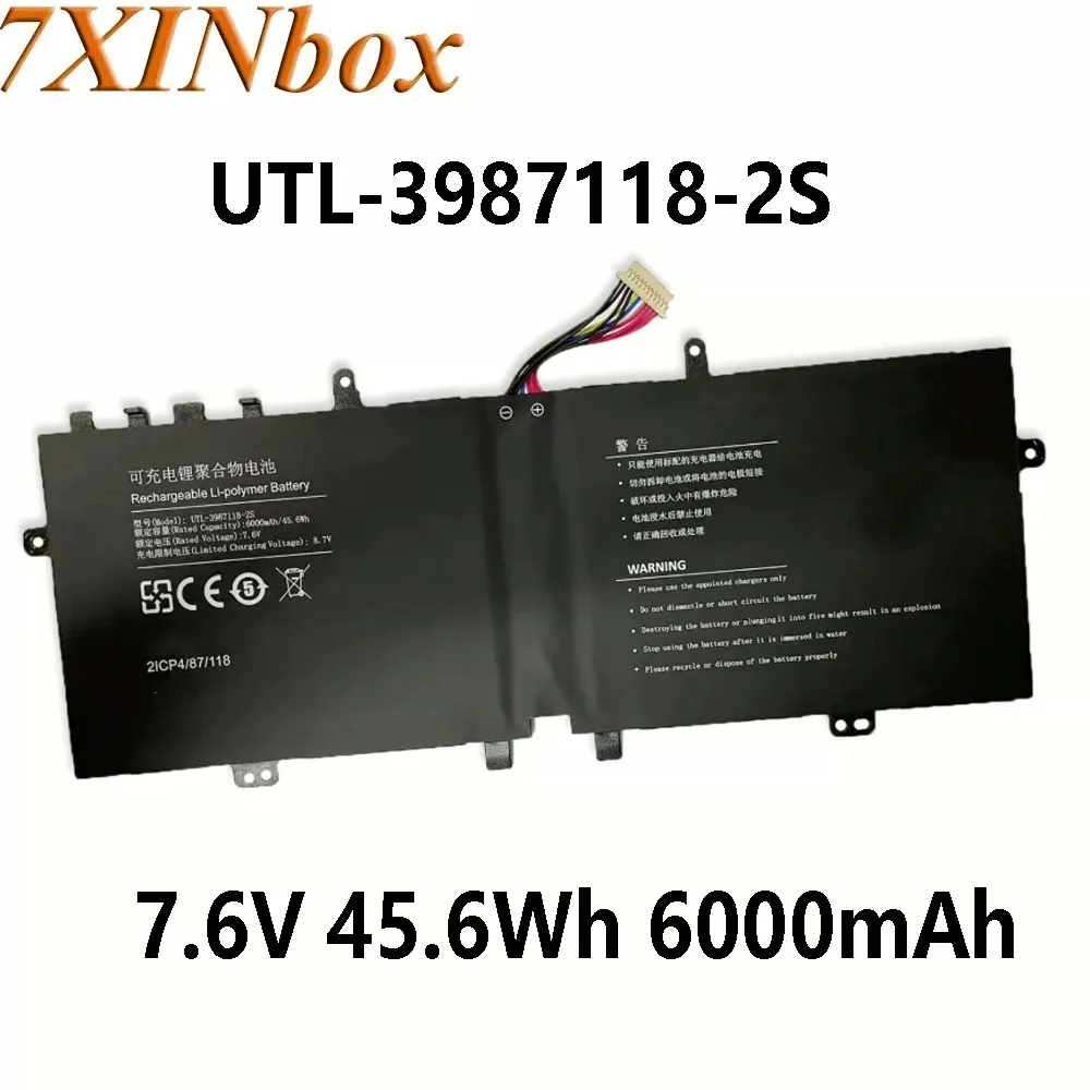 

7XINbox UTL-3987118-2S 7.6V 45.6Wh 6000mAh Laptop Battery For Hasee X1 G3 X3 D1 Business