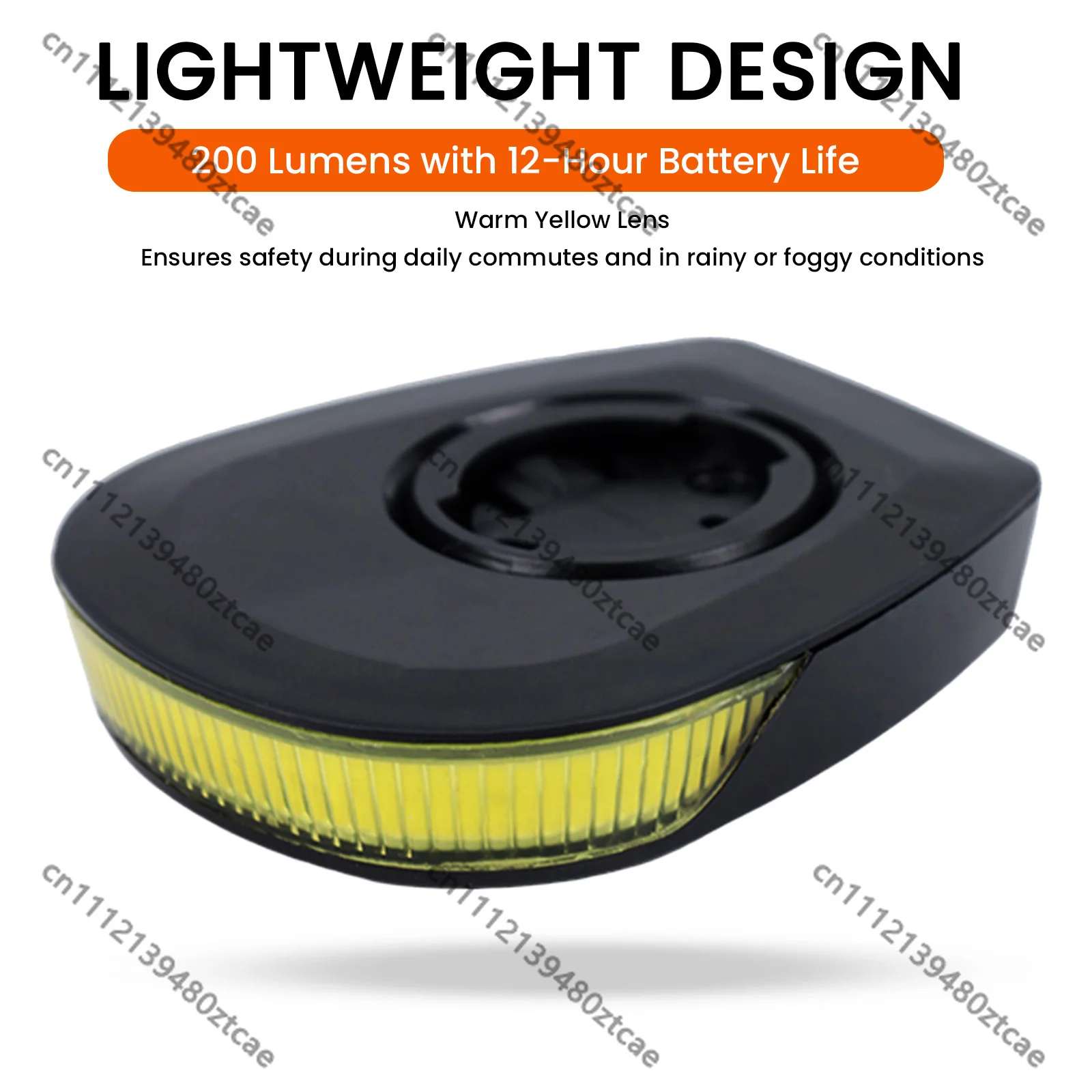 IPX6 Waterproof USB Rechargeable Bike LED Front Light with Mount Fit Garmin Wahoo Bicycle Computer
