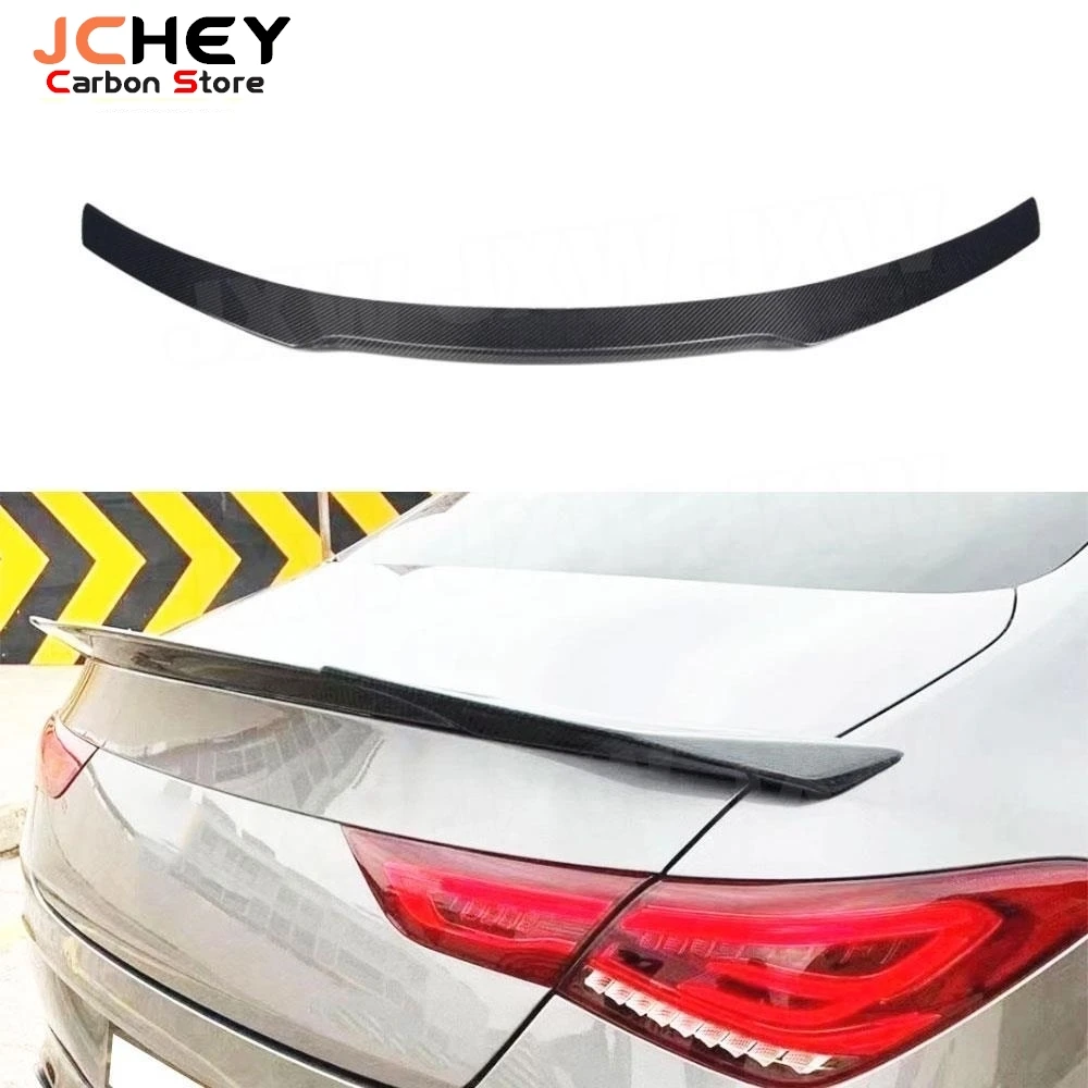 

JCHEY Carbon Fiber Car Rear Spoiler Wing Trunk Lip for Benz W118 C118 CLA35 For AMG Line 2019-2024 Rear Trunk Spoiler Boot Wing