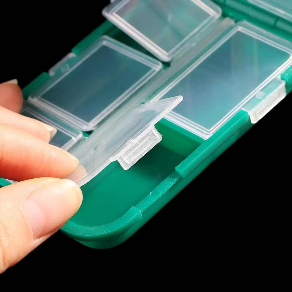 

Minnow Bait Hook Eco-Friendly Plastic Rig Accessories 10 Lattices Lure Case Fishing Tackle Storage Tool Box