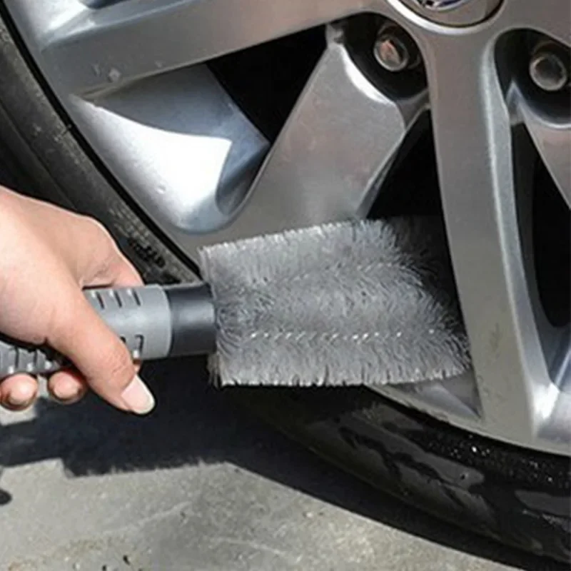 Universal Car Tire Washing Brush Stiff Bristle Brush Car Wash Brush for Car Truck Motor Engine Grille Wheel Rim