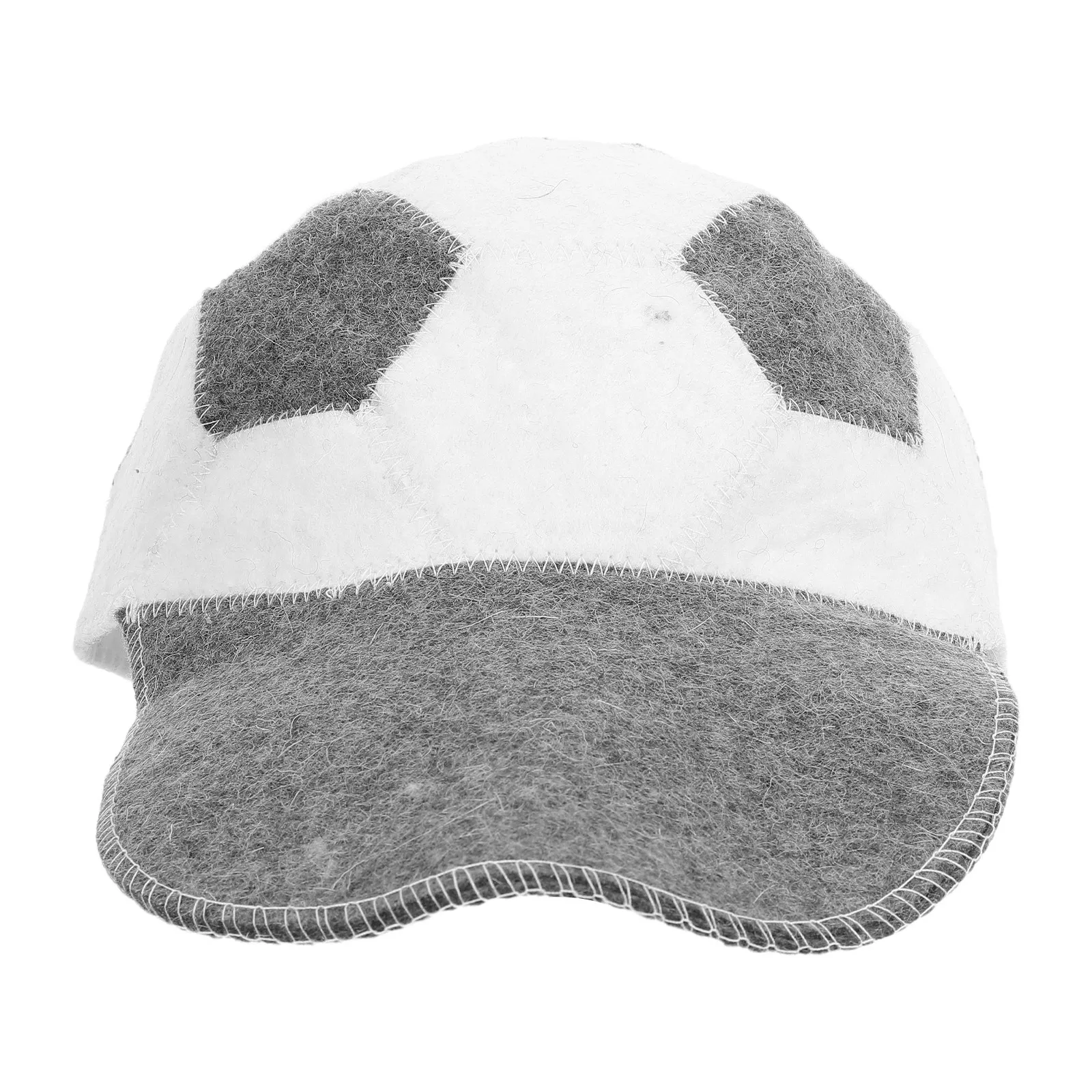 Sauna Hat Men Women Felt Wool Baseball Cap Style Soccer Pattern Heat Insulation Steam Room Banya Hair Protection Costume